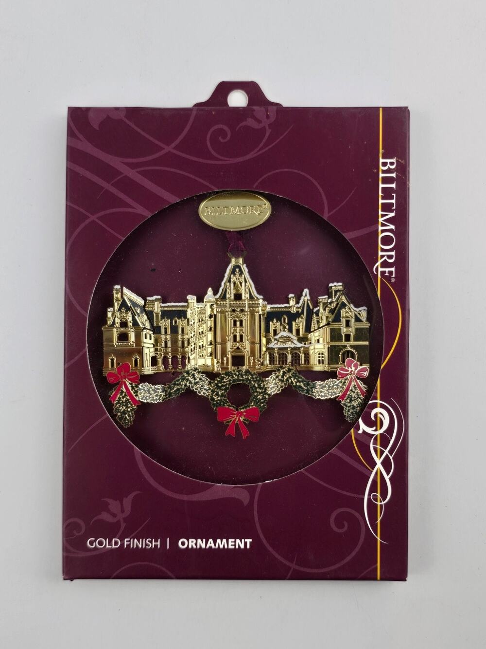 Biltmore Estate NC Gold Finish Christmas Tree Ornament New in box